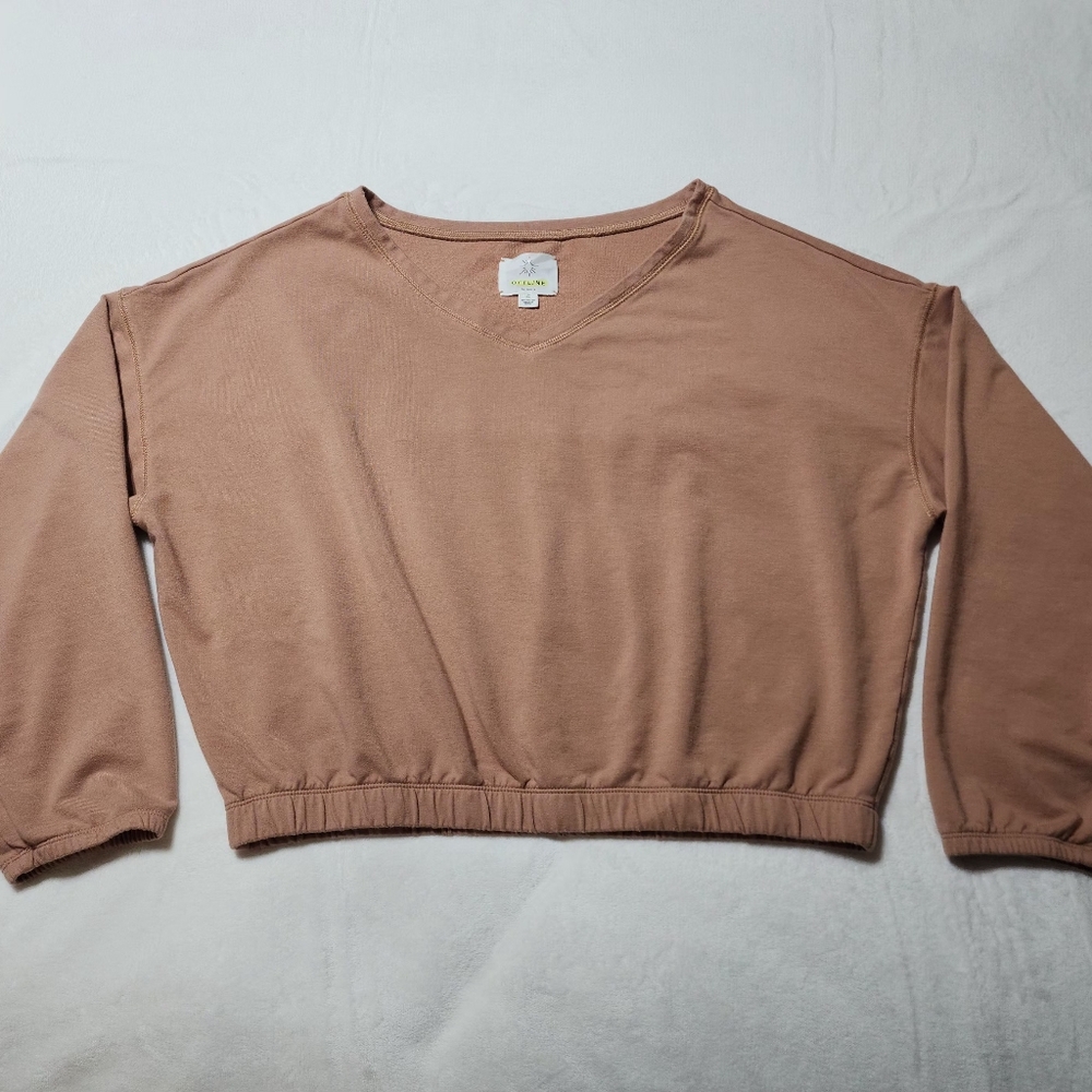 Offline By Aeire Cropped Brown Sweater Size Large